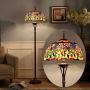 Tiffany Floor Lamp, XINDAR Rustic Stylish Dragonfly Floor Light 3 Lights Stained Glass Floor Lamp for Dining Room