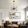 TZOE Sputnik Chandelier Mid Century Modern Pendant 12 Light Rustic Ceiling Light Bronze and Black Living Room Lighting Dining Room Lights UL Listed