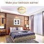 Modern Crystal Chandelier, Raindrop Pendant Lighting Fixtures, Flush Mount LED Ceiling Light, Hanging Lamp for Living Room, Bedroom, Dining Room