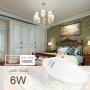 LOHAS E12 Candelabra LED Bulb, Dimmable Daylight Bulb 5000K, LED 6W Ceiling Fan Light Bulbs 60W Equivalent, Candelabra Base 550 Lumens for Chandelier Lighting Lamp Table Dinning Room Lighting, 6 Pack