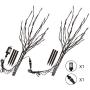 Vanthylit Set of 2 3PK 30'' Brown Lighted Twig Stakes 120 Warm White Pathway Light for Outdoor and Indoor (Vase Excluded)