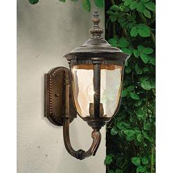 Bellagio Bronze Outdoor Wall Light Vintage Curved Arm Sconce Fixture for Exterior House Patio Porch - John Timberland