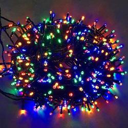 ilikable 131ft 300 LED String Lights,Battery Powered Indoor/Outdoor Fairy Lights 8 Modes Waterproof Decorative Lights for Christmas Wedding Party Home Courtyard Icicle Lights Decoration-Colorful.