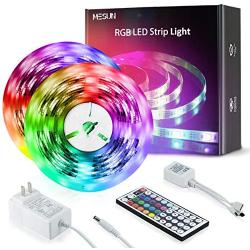 MESUN Led Strip Lights,32.8ft Upgraded Flexible Tape Lights Color Changing 5050 RGB 300 LEDs Light Strips Kit with 44 Keys Ir Remote Controller and 12v Power Supply for Home, Bedroom, Kitchen