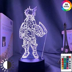 HOKVJ 3D Lamp Katsuki Bakugo Figure Kids Bedroom Nightlight Led Touch Sensor Room Lighting Anime My Hero Academia Gift Led Night Light