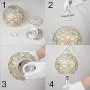 SYDTOP Industrial Mini Pendant Light with Handcrafted Metal Geometric Shape Contemporary 1-Light Rustic Pendant Lighting Fixture for Kitchen Island Dining Room Sink Bar Counter Loft, Antique White