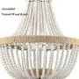 Farmhouse White Wood Beaded Chandeliers Large Dining Room Pendant Chandelier Wooden Bead Chandelier Farmhouse White Wood Beaded Chandeliers Large Dining Room Pendant Chandelier Wooden Bead Chandelier