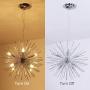 Jaycomey Chandeliers Firework Chandelier,Modern Pendant Lighting with 8 Lights,Metal Aluminum Ceiling Pendant Light Fixtures for Living Room Restaurant,Dia 19.6 Inch,Chrome