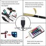 USB LED Strip Lights with 24Keys Remote Control,6.56FT/2M, 5050 RGB,DIY Indoor/Outdoor. (2M/6.56ft)