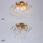 Q&S Small Chandelier, Modern Gold Mini Crystal Chandelier Ceiling Light Fixture for Bedroom,Hallway, Entryway ,G9 3-Light.