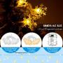 8 Modes Christmas String Lights 10 Feet 30 LED Christmas Snowflake Fairy Lights Battery Operated Waterproof Lights for Home Garden Patio Bedroom Christmas Outdoor Indoor Decorations (Warm White)