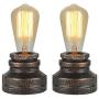 Congratsu Touch Control 3 Way Dimmable Table Lamp, Set of 2 Vintage Desk Lamp, Small Industrial Touch Light Bedside Steampunk Accent Light Edison Lamp Night Light for Living Room Bedroom (2 Pack)