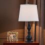 HiiARug 22'' Table Lamps Set of 2, Bedside Lamp with Beige Fabric Shade, Modern Desk Lamp Black Resin Table Lamp for Bedroom, Living Room, Office, Study Room,Cafe (GV5483, 2-Pack)