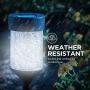 Home Zone Security Solar Pathway Light - Decorative Rotating LED Large Path Lights with Crackle Glass Housing, 2-Pack