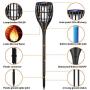 Toyawany Solar Torch Lights,Upgraded 4PCS Waterproof Flickering Flames Torches Lights Outdoor Solar Spotlights Landscape Decoration Lighting with Dusk to Dawn Auto On/Off