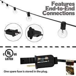 String Lights, Lampat 25Ft G40 Globe String Lights with Bulbs-UL Listd for Indoor/Outdoor Commercial Decor