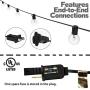 String Lights, Lampat 25Ft G40 Globe String Lights with Bulbs-UL Listd for Indoor/Outdoor Commercial Decor
