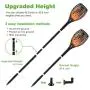 S.Y. Solar Lights Outdoor, 4 Pack, 96 LED Solar Torch Light with Dancing Flickering Flames, 3 Installation, 2 Heights Available, Waterproof Landscape Solar Garden Lights, Auto On/Off Outdoor Lighting
