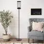 WINGBO 62 inches Rustic Wire Cage Metal Floor Lamp Brushed in Black Finish, Lantern Floor Lamp for Living Room, Bedroom, Office WINGBO 62 inches Rustic Wire Cage Metal Floor Lamp Brushed in Black Finish, Lantern Floor Lamp for Living Room, Bedroom, Office