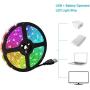 USB LED Strip Lights with Remote Control and 5050 RGB,6.56FT/2M, Flexible Color,USB 5V Power Supply,DIY.
