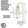 SOTTAE Modern Industrial Rose Gold Table Lamp, Vintage Beside Cage Desk Lamp, Rustic Metal Nightstand Lamp, Geometric Side Table lamp for Bedroom,Living Room,Office
