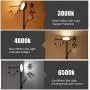 Befano Bright LED Floor Lamps for Bedrooms, Living Room with Touch Switch Intelligent Remote Control Set and 2 LED Lights, Flexibly Lamp Pole and Dimmable Tall Floor Lamp