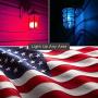 Veterans Day Light Bulbs - 11 Watt Red and Blue Light Bulbs - Dimmable - E26 Base - by GoodBulb (11 Watt S14, 2 Pack)