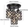HMVPL Ceiling Lights Fixtures, 3-Lights Semi Flush Mount Kitchen Close to Ceiling Lamp, Crystal Pendant Lighting Collection for Island Dining Room Hallway Entry Bedroom