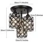 HMVPL Ceiling Lights Fixtures, 3-Lights Semi Flush Mount Kitchen Close to Ceiling Lamp, Crystal Pendant Lighting Collection for Island Dining Room Hallway Entry Bedroom