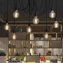 NOXARTE Ceiling Spider Lamp Industrial Hanging Pendant Light Adjustable Wire Indoor Lighting Fixture for Bedroom Living Room 8 Lights