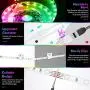 65.6ft LED Strip Lights Bluetooth, Ultra-Long Smart RGB LED Light Strip Music Sync 600 LEDs 5050 SMD Color Changing LED Strip Lights with 40 Keys IR Remote for Bedroom Kitchen Under Cabinet(2x32.8FT)