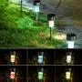 KODOO Solar Garden Lights Outdoor, 6Color 12Pack Stainless Steel Led Pathway Lights for Patio, Lawn, Yard and Walkway