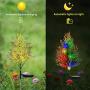 Solar Christmas Decorations Lights Set of 2, IP65 Waterproof Solar Christmas Tree Lights, LED Solar Christmas Pathway Lights Outdoor, Solar Garden Stake Lights for Yard, Patio, Courtyard, Lawn (2PCS)