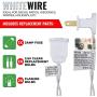 612 Vermont 100 Clear Christmas Lights on White Wire, UL Approved for Indoor/Outdoor Use, 18 Foot of Lighted Length, 20 Foot of Total Length (Pack of 2)