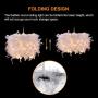 Feather lampshade, LOOPYY Nordic-Style Feather Ceiling Pendant Light Shade with E27 Edison Bulb Elegant Foldable Feather Lamp for Living Room Dining Room and Bedroom DÃcor (Out Diameter:30cm)