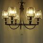 OSAIRUOS 6 Lights Contemporary Crystal Chandeliers for Dining Room Modern Rustic Pendant Lighting Fixture Hanging Round Kitchen Island Bedroom Entryway Chandelier Matte Black W28.5''