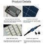 Solar spot Lights Outdoor, Outdoor Solar Safety Light from Dusk to Dawn, with 1200LM Remote Control, Used in courtyards, Gardens, Roads, Arenas, Courts
