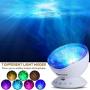 Delicacy Ocean Wave Projector 12 LED Remote Control Undersea Projector Lamp,7 Color Changing Music Player Night Light Projector for Kids Adults Bedroom Living Room Decoration