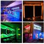 Phopollo Led Strip Lights Color Changing 32.8ft Flexible 5050 RGB Led Lights Kit with 12v Power Supply and 44 Key Ir Remote Controller