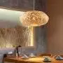 Bamboo Rattan Chandelier Woven Rattan Nest Lampshade Chinese Style Pendant Lamp Ceiling Lamp Suitable for Restaurants, Dining Rooms, Cafes, Living Rooms 50CM