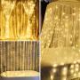 AMIR Upgraded Window Curtain String Lights, Sound Activated Function Can Sync with Any Voice, 9.8 FT 300 LED USB Powered Room Decor Lights, Wedding Party Birthday Christmas Halloween Decorations