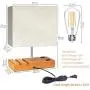 Bedside Table Lamp with 2 USB Ports and Outlets, Dimmable Touch Control Bedside Lamp for Bedroom, Nightstand Lamp Touch Lamp for Living Room, Guestroom, Office, E26 LED Bulb Included Bedside Table Lamp with 2 USB Ports and Outlets, Dimmable Touch Control Bedside Lamp for Bedroom, Nightstand Lamp Touch Lamp for Living Room, Guestroom, Office, E26 LED Bulb Included