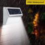 Solar Deck Lights, 8 Pack 30 LED(Upgraded )Solar Fence Lights Waterproof Step Lamps Stainless Steel Walkway Security Lights Outdoor for Garden Fence Patio Pathway (Cool White Light)