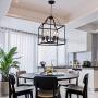 MELUCEE 16-inch Foyer Chandelier Bird Cage Oil Rubbed Bronze 6 Lights, Dining Room Lighting Fixtures Hanging Lantern Pendant Light Industrial Style for Kitchen Island Entryway Hallway