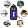 YUNLIGHTS Bug Zapper 8w Electric Fly Killer, Fly Traps Mosquito Zapper Plug-in with Hook, Hanging Standing Mosquito Killer Lamp Indoor, Flying Insect Trap for Indoor Use Upgraded(Black)