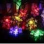 Inngree Solar Christmas String Lights 20 ft 30 LED 8 Modes Solar Snowflake Outdoor Waterproof Powered Fairy String Lights For Home Garden Parties Patio Yard Christmas Tree Decorations (1Pack,Multicolo