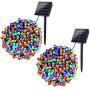 Joomer 2 Pack Solar Christmas Lights 72ft 200 LED 8 Modes Solar String Lights Waterproof Solar Fairy Lights for Garden, Patio, Fence, Balcony, Outdoors (Multi-Color)