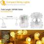 33 FT 80 LED Battery Operated Globe Ball String Lights Fairy String Lights Decor for Bedroom Patio Indoor & Outdoor Party Wedding Christmas Tree Garden Lawn Landscape with Remote Warm White