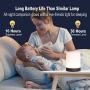 iFkoo Rechargeable Night Light with Hook, Touch Sensor Bedside Lamp for Bedroom, Living Room, Dimmable Warm White Light & Color Changing RGB Outdoor Table Lamp, Best Gifts for Baby, Kids, Adults