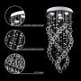 Fashionou Mini Crystal Chandelier, Spiral Raindrop Chandelier for Dining Room, Bathroom Fixtures Small Crystal Chandelier for Bedroom 4 LED Lighting Fixtures